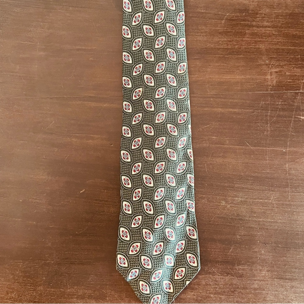 Men’s Polo Ralph Lauren Green Patterned Men's Tie 9’s vibes